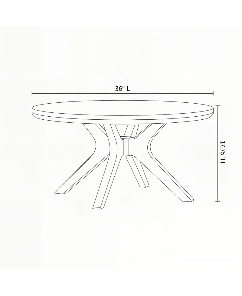 Sunset Living Furniture Cross Leg Round Coffee Table