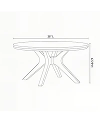 Sunset Living Furniture Cross Leg Round Coffee Table