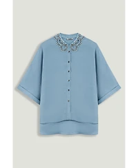 Nocturne Women's Accessory Collar Detail Shirt