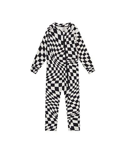 Deux par Baby Boy ( 6M to 24M )One Piece Thermal Underwear Checkered Print