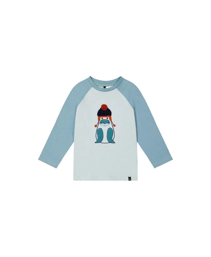 Deux par Deux Little and Big Boy (6 - 8) Long Sleeve Raglan Cotton T-Shirt