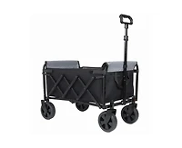 sumyeg 3-in-1 Foldable Utility Wagon, 220LBS Heavy Duty Collapsible Cart with Detachable All-Terrain Wheels