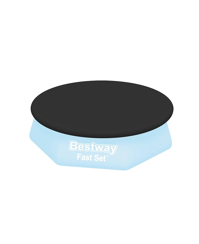 Bestway Flowclear Fast Set 8' Round Swimming Pool Cover for Above Ground Pools