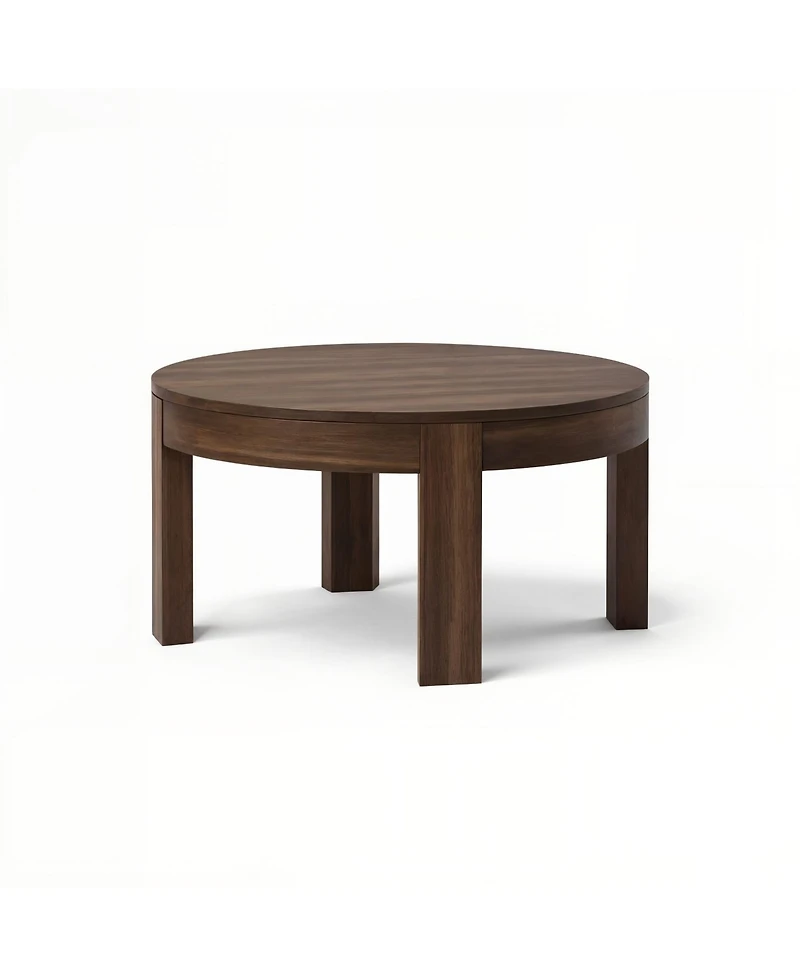 Sunset Living Furniture Modern Rounded Round Coffee Table