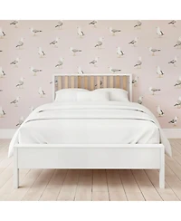 Sunset Living Furniture Scandinavian Queen-Size Bed with Slatted Headboard