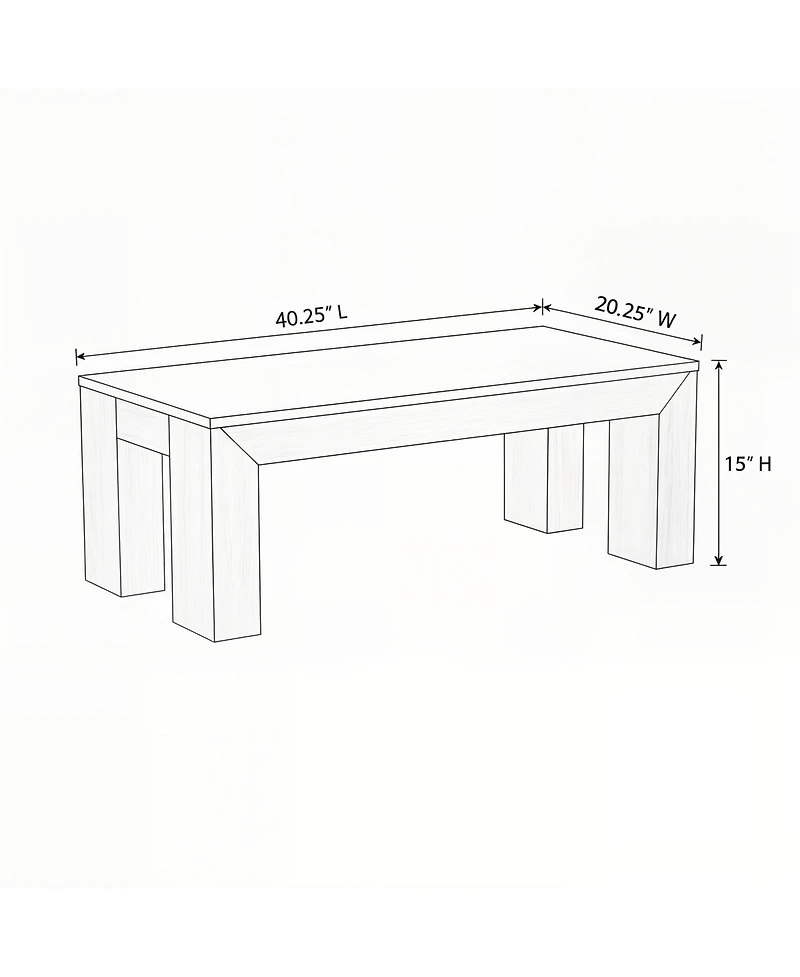 Sunset Living Furniture Modern Rectangular Coffee Table