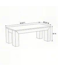 Sunset Living Furniture Modern Rectangular Coffee Table