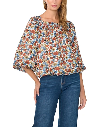 Vince Camuto Women's Square Neck Bubble Blouse