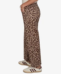 Ruby Rd. Petite Cheetah Print Wide-Leg Jeans
