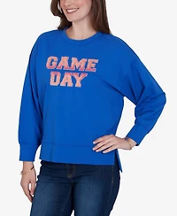 Ruby Rd. Petite Game Day Graphic Terry Sweatshirt