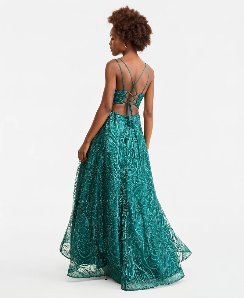 B Darlin Juniors' Embellished Sweetheart Gown