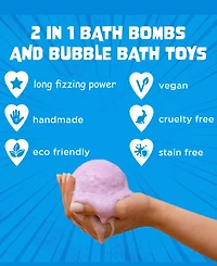 Lovery 12-Piece Superhero Bath Bombs Gift Set with Surprise Toy