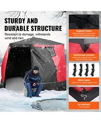 Vevor 4-6 Person Ourdoor Portable Ice Shelter Pop-Up Ice Fishing Shanty Tent
