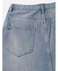 Aelfric Eden Women's Rhinestone Baggy Jeans