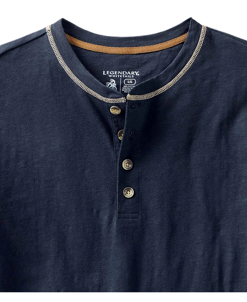 Legendary Whitetails Mens Maverick Slub Henley Long Sleeve Shirt