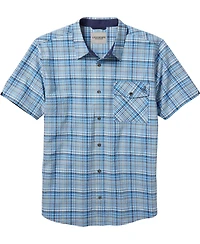 Legendary Whitetails Men's Plaid Button Up Moisture Wicking Upf 30+ Short Sleeve Shirt