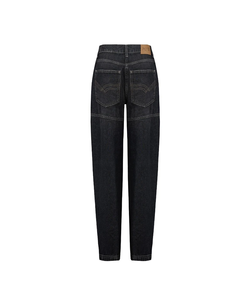 Pcfg Men's Women's Your Itch Zip-Detail Cotton Denim Pants