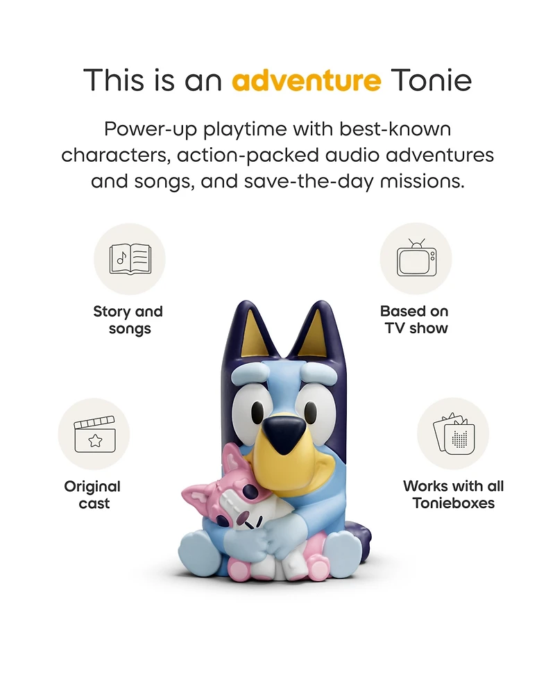 Tonies Bluey Toniebox 2 Screen-Free Interactive Starter Set, Ages 1+