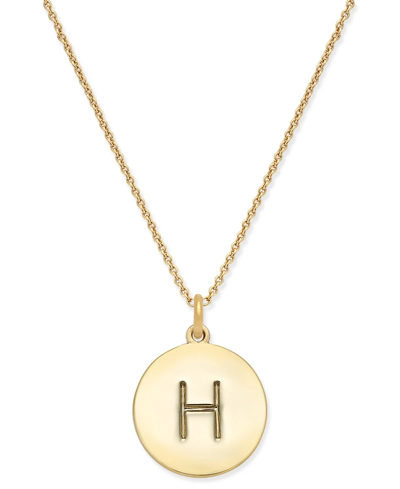 Kate Spade New York 12k Gold-Plated Initials Pendant Necklace, 17" + 3" Extender