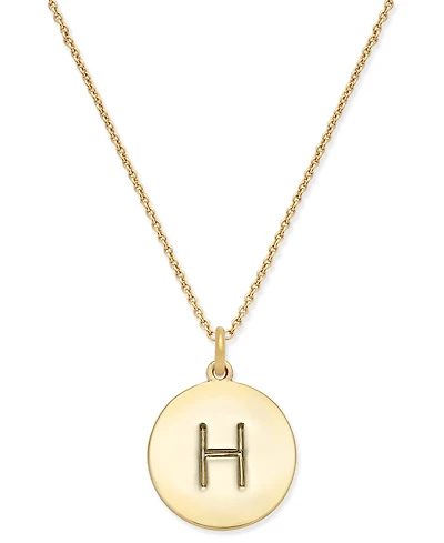 Kate Spade New York 12k Gold-Plated Initials Pendant Necklace, 17" + 3" Extender