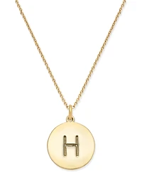 Kate Spade New York 12k Gold-Plated Initials Pendant Necklace, 17" + 3" Extender