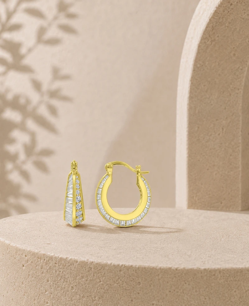 Macy's 14k Gold-Plated Mixed Shape Hoop Earrings