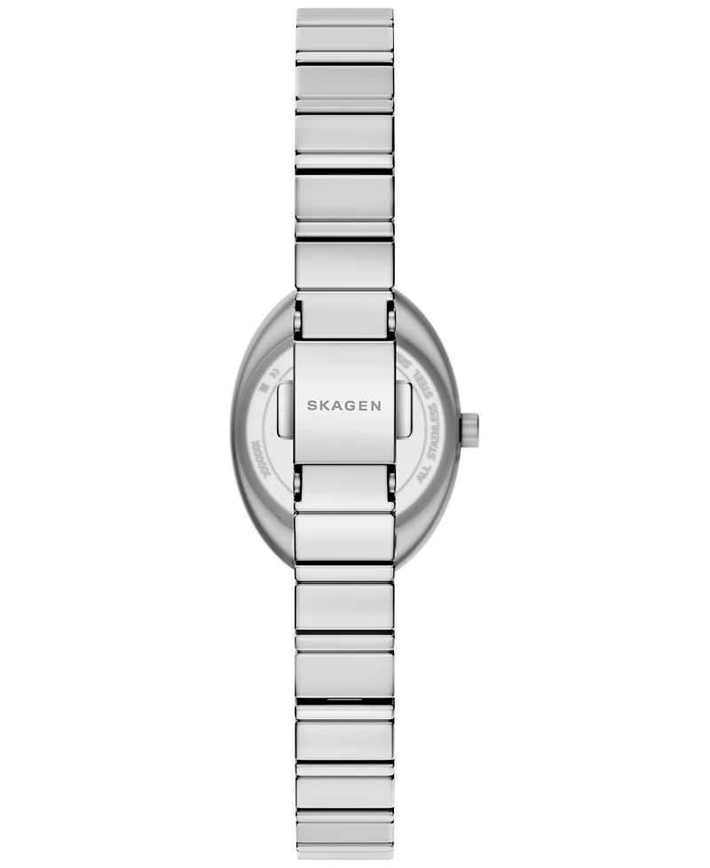 Skagen Women's Anita Oval Quartz Two-Hand Silver Stainless Steel Watch 20mm