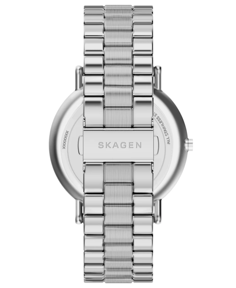 Skagen Men's Signatur Quartz Three-Hand Silver Stainless Steel Watch 40mm