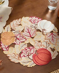 Elrene Pumpkin Picking Round Placemat, 15"