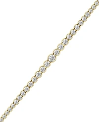 Forever Grown Diamonds Lab-Grown Diamond Bangle (2 ct. t.w.) in 14k Gold-Plating Over Sterling Silver