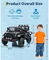 homfan 2-Seat Ride-On Car with Remote Control