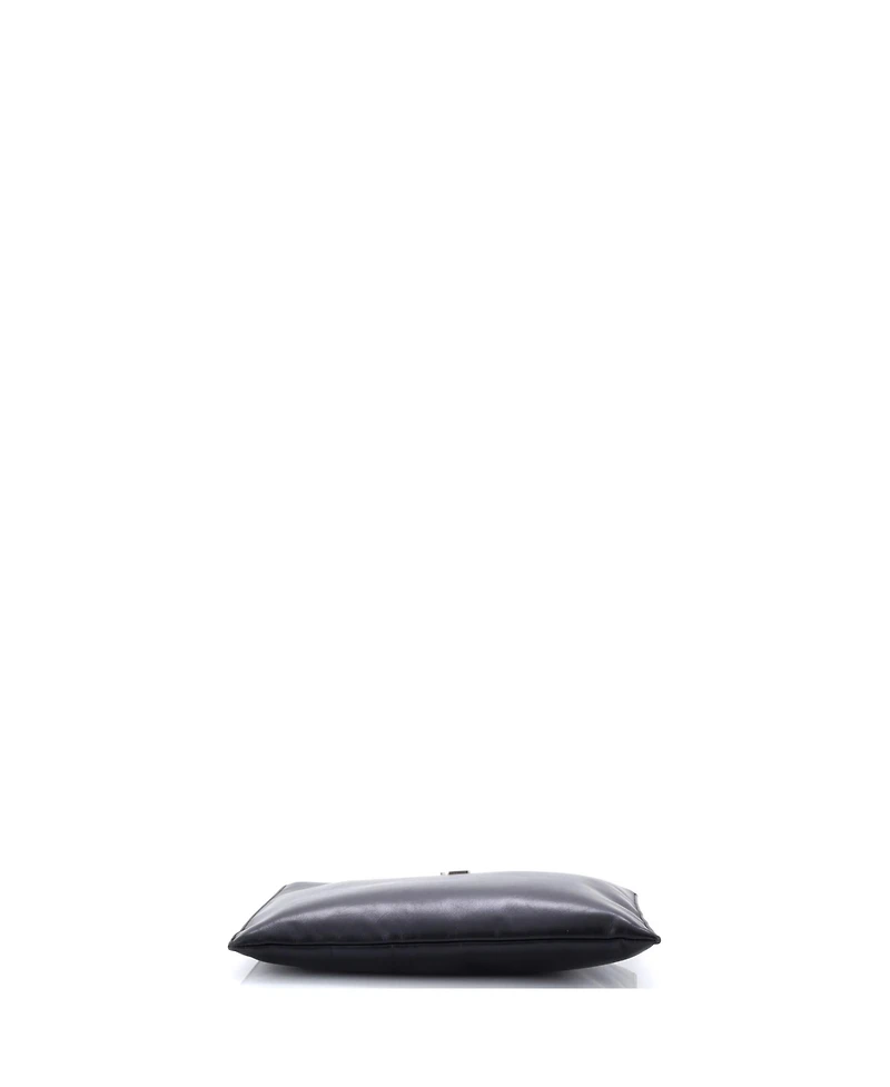 Pre-Owned Saint Laurent Medium Classic Monogram Wristlet Pouch Leather