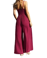 Cupshe Women's After Party V-Neck Sleeveless Crochet-Lace Jumpsuit