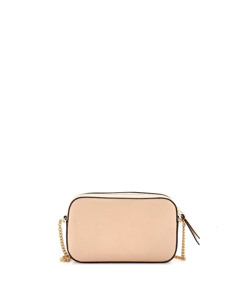 Pre-Owned Gucci Super Mini Front Pocket Chain Shoulder Bag Jumbo Gg Embossed Leather