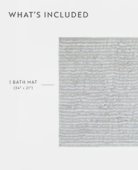 ienjoy Home Pinstripe Cotton Bath Mat, 24" x 17"