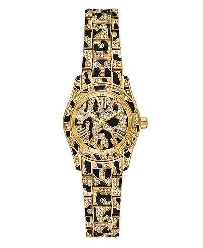Michael Michael Kors Women's Lexington Three-Hand Animal Print Stainless Steel Watch 26mm