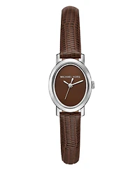 Michael Michael Kors Women's Maude Three-Hand Brown Leather Watch 21mm