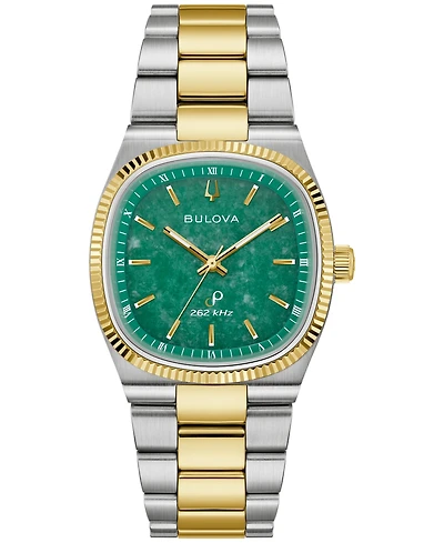 Bulova Men's Super Seville Jade Two-Tone Stainless Steel Bracelet Watch 35mm