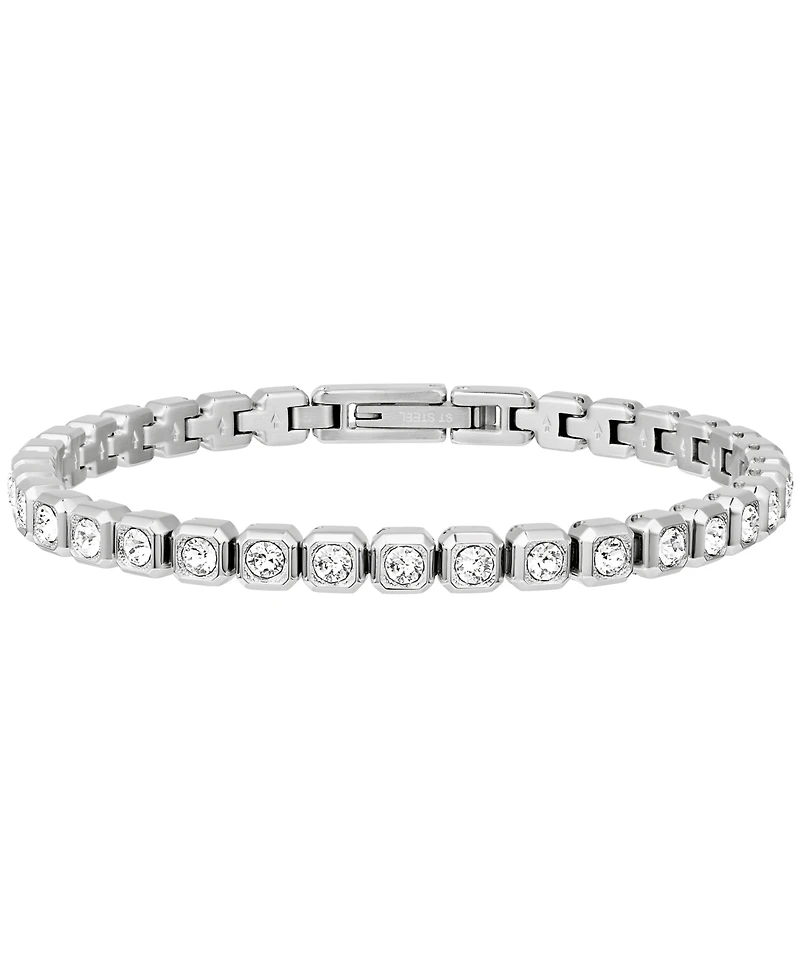 Bulova Women's Box Set Crystal Silver-Tone Stainless Steel Bracelet Watch 15mm