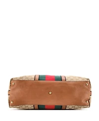 Pre-Owned Gucci Medium Rania Convertible Top Handle Bag Web Gg Canvas