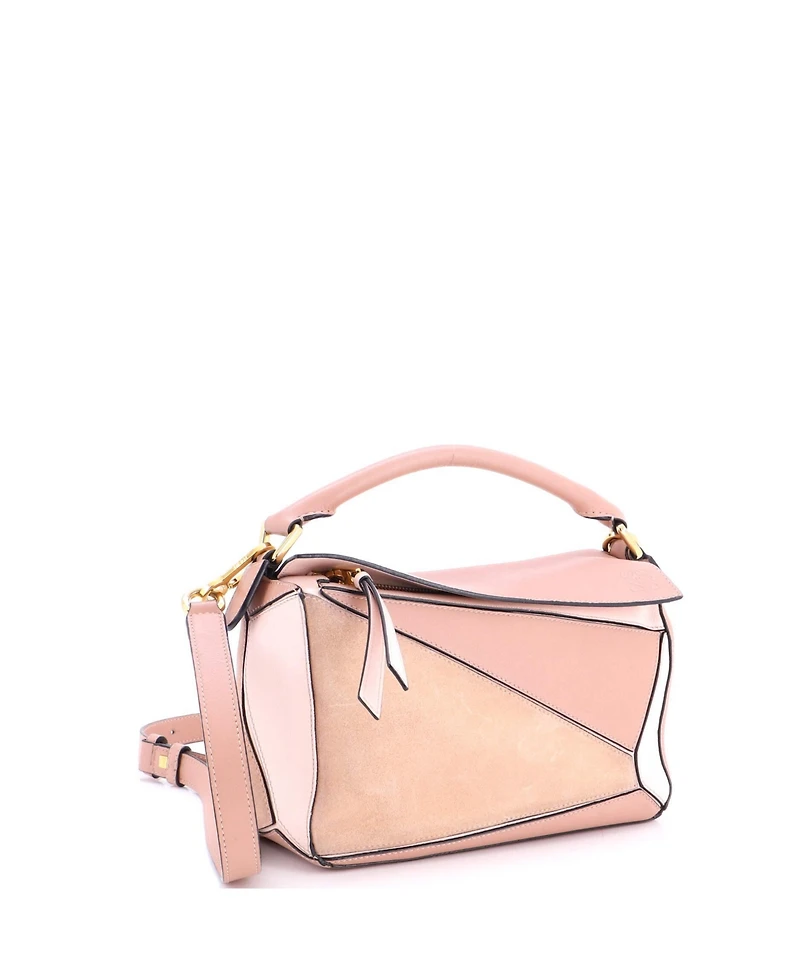 Pre-Owned Loewe Medium Puzzle Bag Leather and Suede
