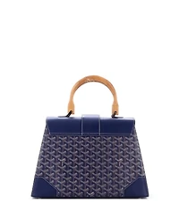 Pre-Owned Goyard Mm Saigon Top Handle Bag Coated Canvas with Leather