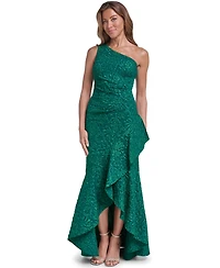 Eliza J Women's One-Shoulder Side-Tuck Ruffle-Hem Dress
