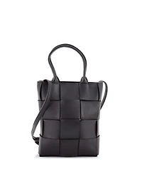 Pre-Owned Bottega Veneta Mini Cassette Convertible Tote Maxi Intrecciato Leather