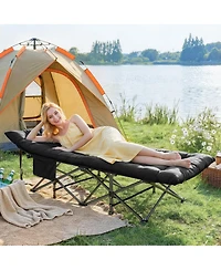 Aofar Folding Camping Cot Portable Bed with Mattress