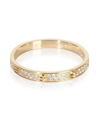 Pre-Owned Cartier Yellow Gold Diamond Mini Model Love Ring