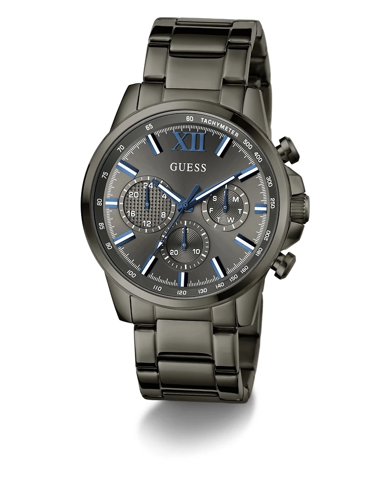 Guess Men's Quartz Gunmetal Stainless Steel Watch 44mm