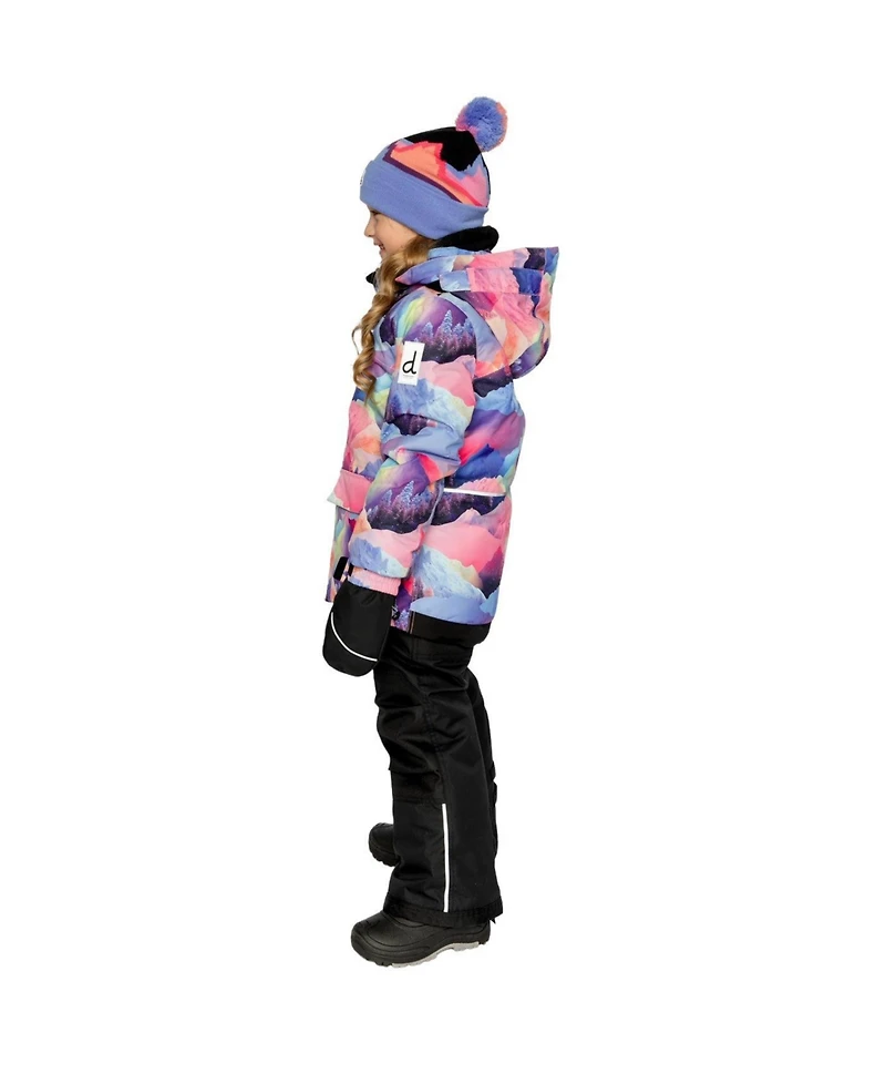 Deux par Little and Big Girl(6-14) Two Piece Play Snowsuit Mountain Print with Pants