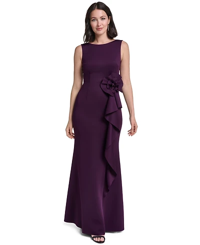 Jessica Howard Women's Sleeveless Cascade Ruffle Dress