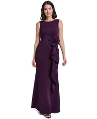 Jessica Howard Women's Sleeveless Cascade Ruffle Dress